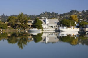 Boats in the water in Larkspur CA